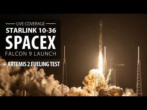 SpaceX Falcon 9 rocket to land near Bahamas on Starlink mission / Artemis 2 fueling test