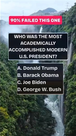 Who was the most Academically Accomplished Modern U.S. President? #quiz #trivia #shorts
