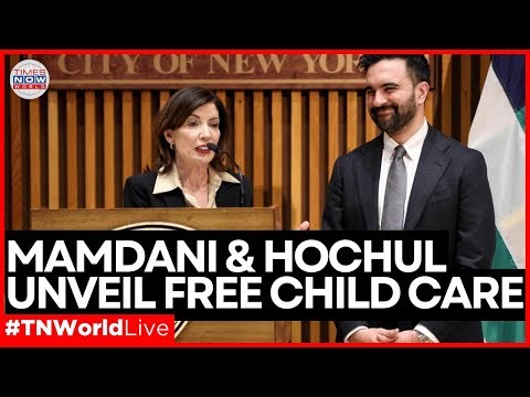 LIVE| New York Gov. Hochul & Mayor Mamdani Announce Landmark Free Child Care policy |Times Now World