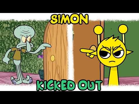 Simon kicked out Kaktuk (sprunki spongebob animation)
