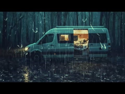 Rain Sounds for Sleeping 🌧️ Heavy Rain on Car Roof All Night – Stress Relief & Night Calm (10 Hours)
