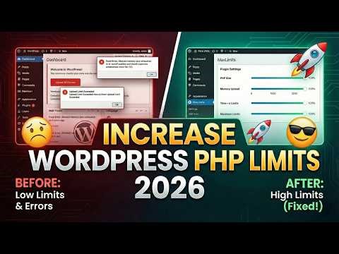 How to Increase PHP Memory Limit, Upload Size & Execution Time in WordPress (No Code!)