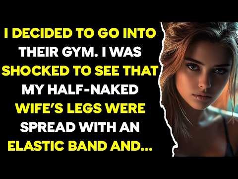 I decided to go into their gym. I was shocked to see that my half-naked wife's legs were spread with