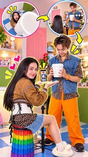 Expectation vs reality when filming illusion trends! 📸 🪣 🤩 #taihoa #funny #shorts