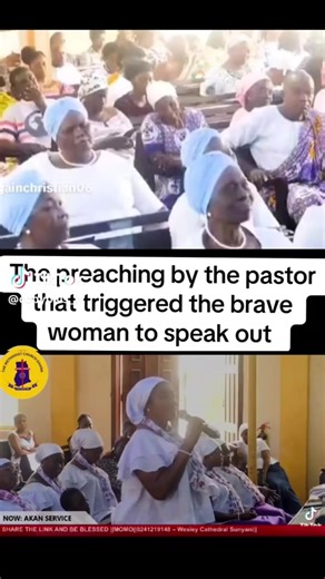 The preaching by the pastor that triggered the brave woman to speak out, Brave woman calls pastor and elders of Methodist church a Thief for taking tithe#trendingvideo #viralvideo #fyp #