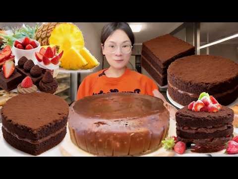 Asmr🍰Eating Exploding Chocolate Cream Cake🍰 Soft And Waxy Sound 크림丨먹방丨Mukbang丨Satisfying