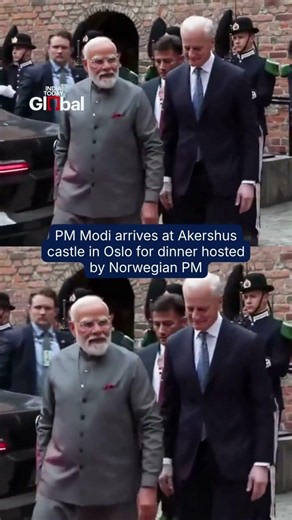 PM Modi Arrives at Historic Akershus Castle for Dinner with Norway PM | India Today