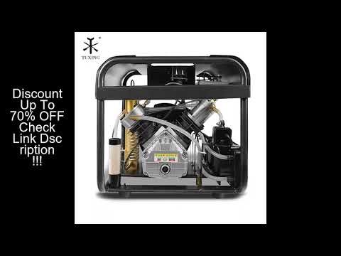 TUXING 4500PSI PCP Air Compressor 300Bar High Pressure Auto Stop Compressor Built-in Water Cooling F