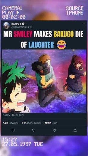 MR SMILEY MAKES BAKUGO DIE OF LAUGHTER 😂 | #animeedit #myheroacademia #anime