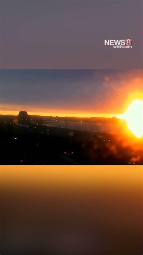 Vibrant April sunrise over New Haven, Connecticut