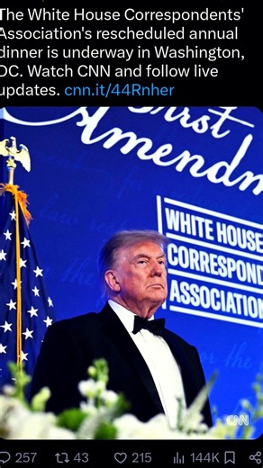 The White House Correspondents' Association's rescheduled annual dinner is underway in Washington,