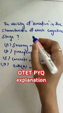 OTET CDP PYQ Solution 💡| Fast Revision