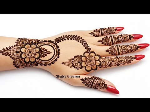 Simple Beautiful Back hand mehndi design | Stylish Mehndi designs | Mehandi ka design| Mehandi henna
