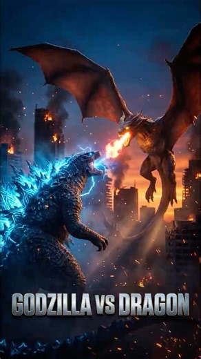 Godzilla vs Dragon. Ultimate Kaiju Battle (Realistic 3D) #godzilla #dragon #kaiju #monsterbattle