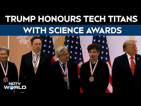 US News | Trump Honours Elon Musk, Satya Nadella And Tech Leaders With Top US Science Awards