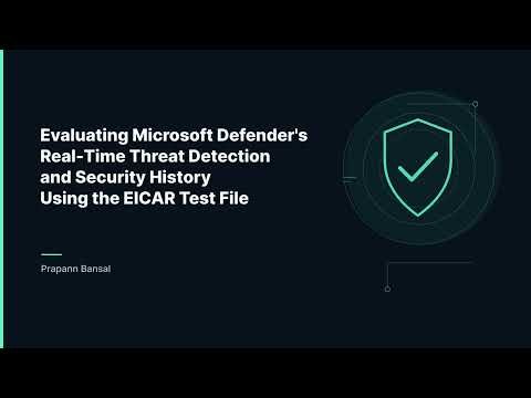 Microsoft Defender EICAR Detection Test | Cyber Security