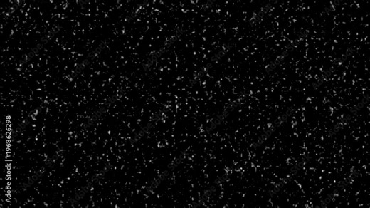 Looping Snow Particles Floating and Falling on Black Screen - Winter Storm Video Overlay