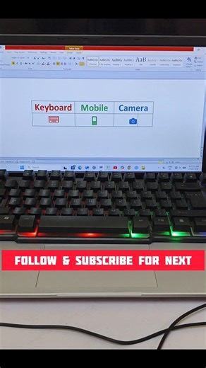 Keyboard Mobile & Camera Shape/Symbol in Ms Word Using Keyboard Shortcut Key #msword #shortcutkeys