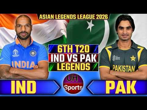 🔴IND Vs PAK Live - 6th T20, Live Cricket Match Today | Live Match Commentary, Legends League 2026