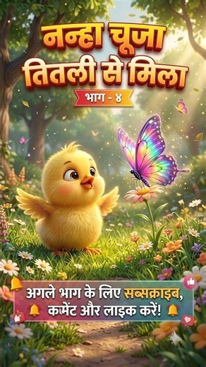 🐥“नन्हा चूजा तितली से मिला 🐥🦋प्यारी दोस्ती की कहानी Part-4 Subscribe for more #shortvideo #shorts
