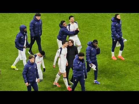 SCENES AT FULL-TIME: Eintracht Frankfurt 0-2 Tottenham Hotspur: Thomas Frank and the Players