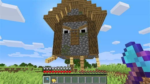Minecraft but HOUSES fight back...