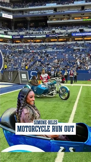 Leading today's run out ‼️ #simonebiles #indianapoliscolts #TENvsIND on Fox