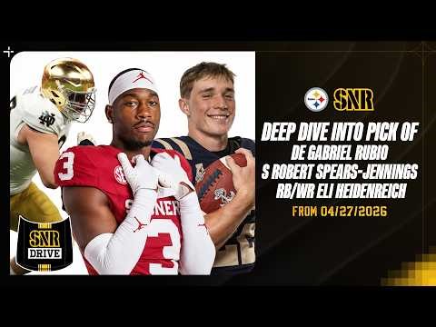 Gabriel Rubio, Robert Spears-Jennings, Eli Heidenreich Deep Dive on SNR Drive | Pittsburgh Steelers