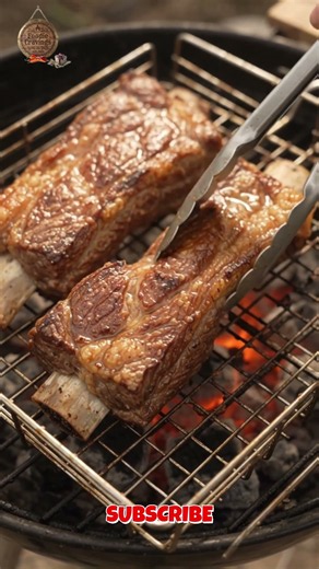 The Ultimate Charcoal Grilled Short Ribs! (Wait for the Flip) 🥩🔥