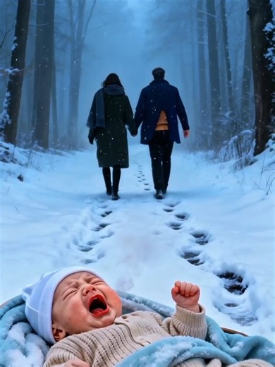 Abandoned Baby Rescued by a Cat in Freezing Snow