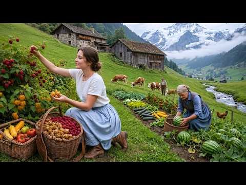 Beautiful Countryside Life – Harvesting Fruits and Vegetables, Simple Farm Living & Outdoor Cooking