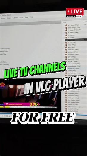 Lucky Soni on Instagram: "🔥 Watch Live TV for FREE using VLC Media Player (No Hacking!) 🔥 Most people think VLC is only for playing videos… but it can also stream live TV channels if you know this hidden feature 👀 📺 How it works (Educational Demo): 1️⃣ Open VLC Media Player 2️⃣ Click Media → Stream 3️⃣ Paste this URL in Network URL 👇 🔗 https://iptv-org.github.io/iptv/countries/in.m3u 4️⃣ Click Stream → Next → Next → Stream 5️⃣ Wait a few seconds & enjoy live channels 🎬 ⚠️ IMPORTANT DISCLA