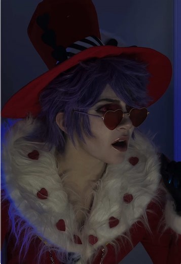 since y’all liked my val so much 😭 #hazbinhotel #hazbinhotelcosplay #valentino #valentinocosplay #staticmoth