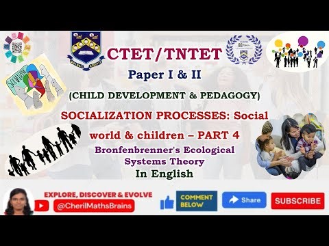 CTET CDP - SOCIALIZATION PROCESS - PART 4 - Bronfenbrenner's Ecological Systems Theory - in English