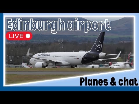 🔴LIVE plane spotting from Edinburgh airport✈️SUPER CLOSE UP views of the planes landing & taking off