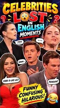 Celebrities Getting LOST in English 😂 | Funniest Moments! #Shorts“Celebrities completely LOST in....