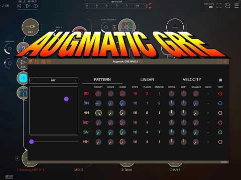 Augmatic GRE - Algorithmic Drum Patterns - Midi Sequencer - Demo for the iPad