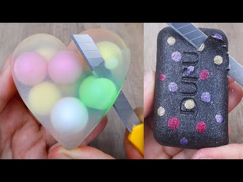 Relaxing Soap Cutting ASMR. Satisfying Soap and lipstick cutting. Corte de jabón - 1200