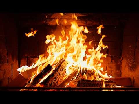 🔥 Cozy Fireplace 4K. Fireplace with Crackling Fire Sounds. Fireplace Ambience