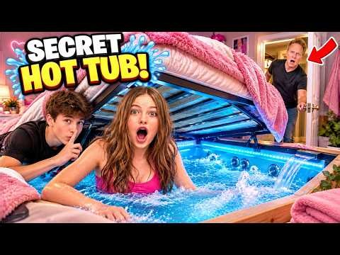 I Built a SECRET HOT TUB in My Bed... Will Dad Find Out? | Salish & Jordan Matter