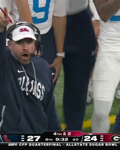 What a run in the CFP by @OleMissFB 🔵🔴Relive its 2026 Allstate Sugar Bowl win against Georgia at 9 PM ET 🍿
