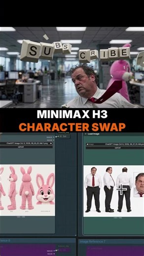 I Replaced Video Characters Using MiniMax H3! 🐰