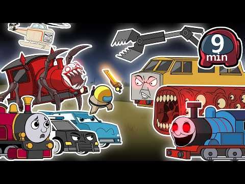Cursed Thomas vs CHOO CHOO CHARLES & GHOSTBUSTERS COMPLETE EDITION PART B I AMONG US ANIMATION