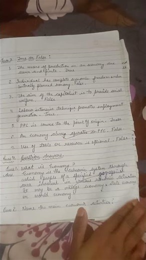 #economics #class 12# micro economics chapter 2 economy and central problem of an economy 👍👍👍