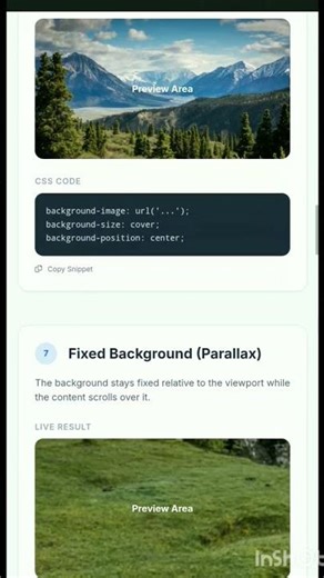 CSS Background Masterclass – 15 Modern Background Techniques with Live Examples