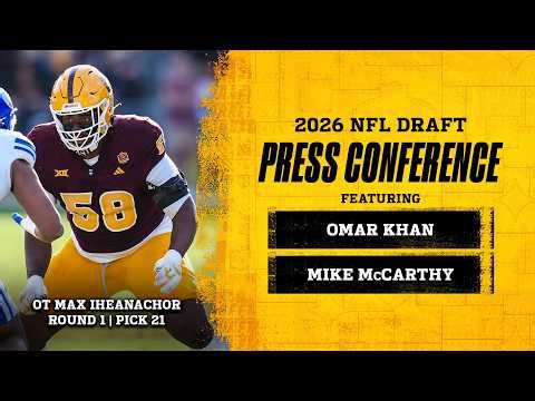 Steelers select OT Max Iheanachor (R1, P21) | Omar Khan, Mike McCarthy Post-Pick Press Conference