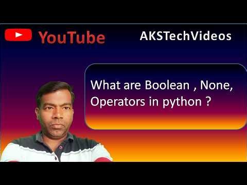 Python Full Course❤️ | Boolean, None and Operators