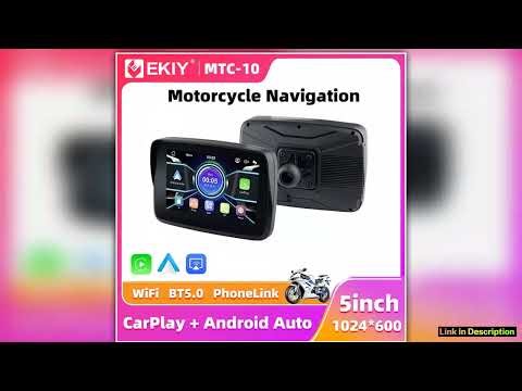 EKIY 50 inch Wireless CarPlay Moto Android Auto Portable Digital Motorcycle Dashboard GPS Navigatio