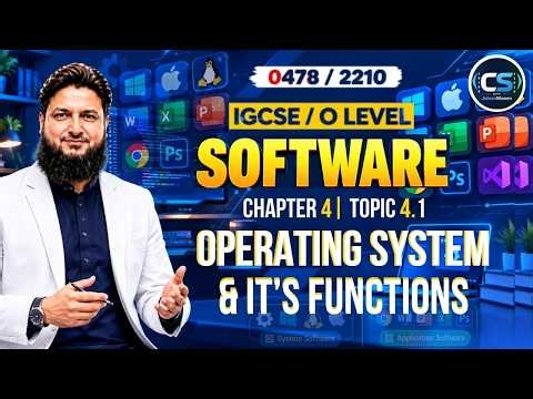 Operating System & Functions | Software | P1 | IGCSE | O Level Computer Science | 0478 | 2210