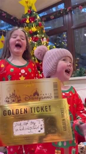 Excited Girls Prepare for Winter Disneyland Adventure